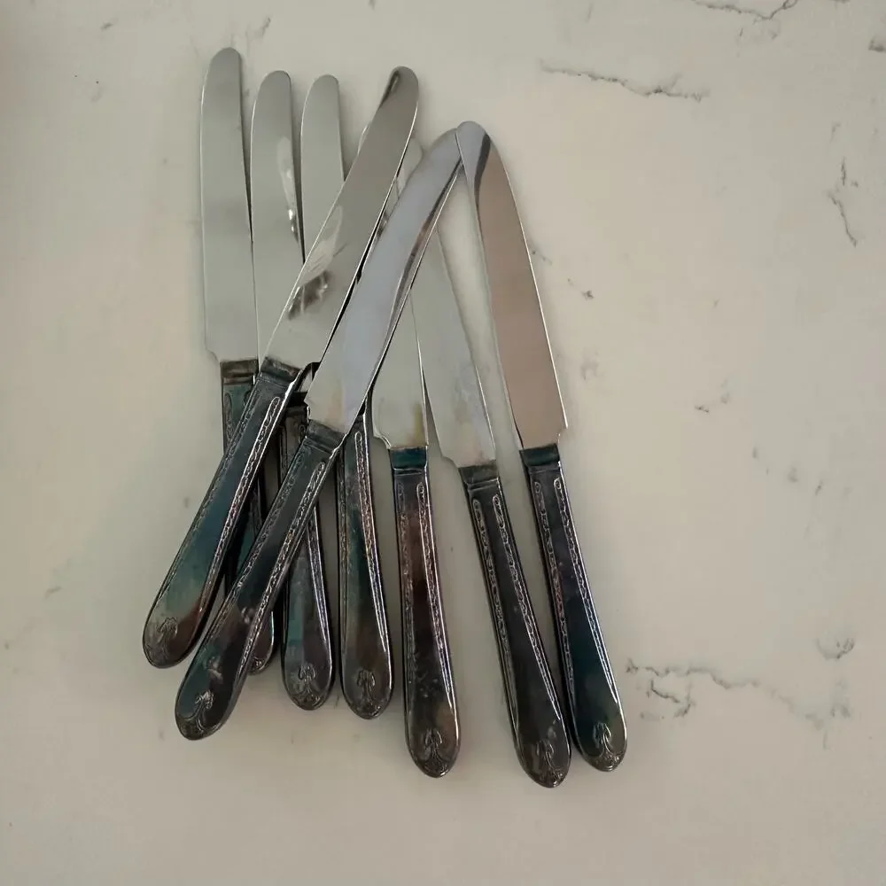 Rogers & Sons International Silver Flatware in Exquisite Pattern 1940s 43 pc